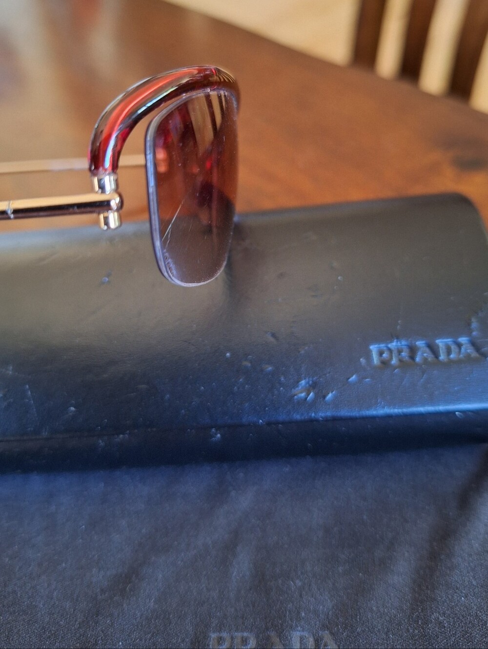 Authentic EUC Prada SPR 13C 6AS-2F1, rare, designer sunglasses - Picture 10 of 13